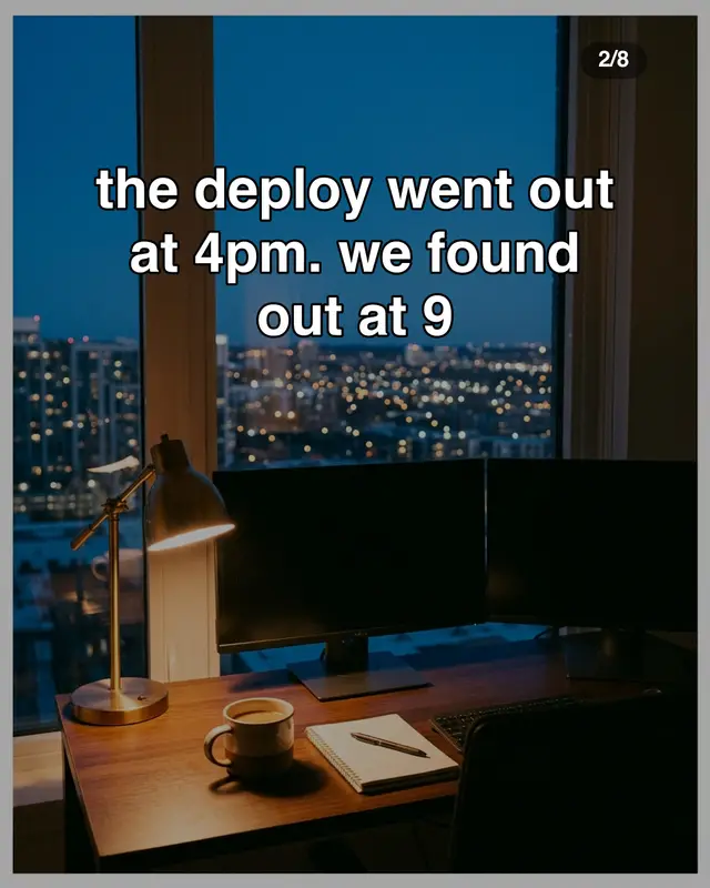 AI-generated sample slide 2 of 8 for the invented Developer SaaS brand Shipgauge