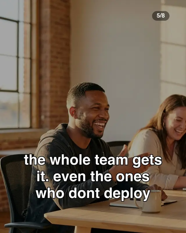AI-generated sample slide 5 of 8 for the invented Developer SaaS brand Shipgauge