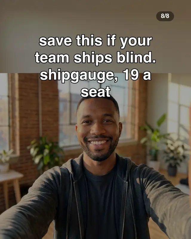 AI-generated sample slide 8 of 8 for the invented Developer SaaS brand Shipgauge
